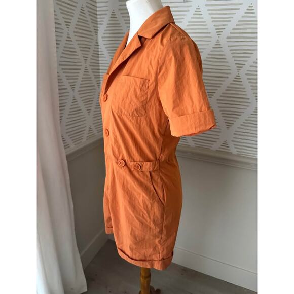 NWT Hausen Women’s Medium Naomi Parachute Fabric Game Day Fall Romper - Picture 5 of 9